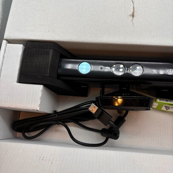 Xbox 360 Kinect Sensor Console Accessories Black Lightly Used in Box Untested - Picture 4 of 16